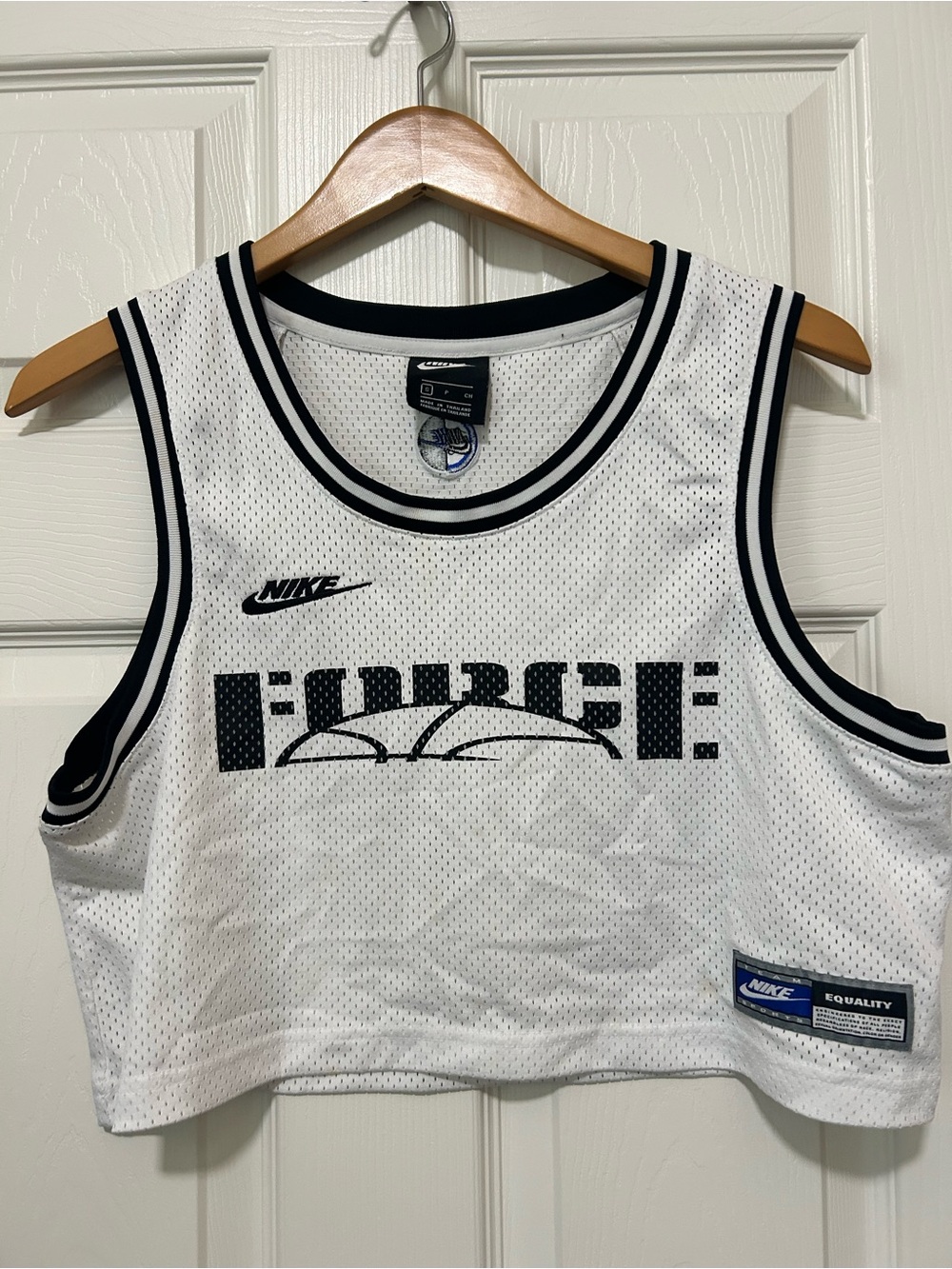 Rare Nike Sportswear AF1 Force Crop Mesh Jersey Tank Top Women's Small